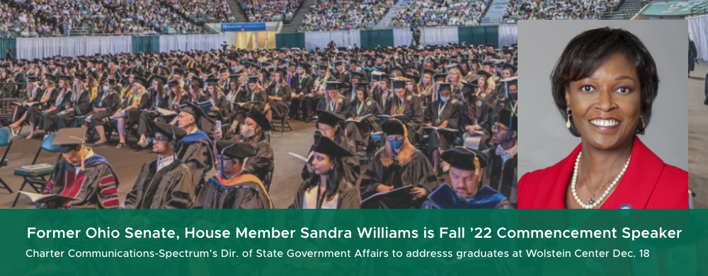 前俄亥俄州参议院、众议院议员桑德拉·r·威廉姆斯将在2022年秋季毕业典礼上发表演讲